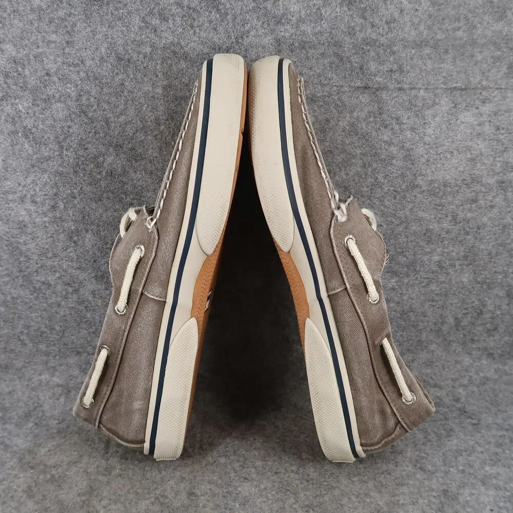 Sperry Boat Shoes Mens 9.5 Halyard 2 Eye Sneakers Canvas Moc Casual Round Toe